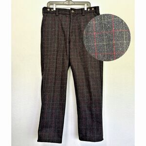 Big Bill Mens Plaid Wool Pants Sz 34x31 Vintage Trouser Hunting Outdoor Gorpcore